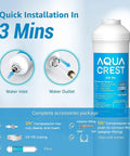 Go-To Inline Water Filter For Ice Makers And Refrigerators With 1/4-Inch Direct Connect Fittings, installation guide shown