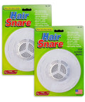 Hella Effective Universal Hair Catcher And Drain Cover Strainer Stops Sink Shower Tub Clogs Dead In Its Tracks Saves Contact Lenses And Jewelry Keeps Pipes Smooth White Two Pack on display.