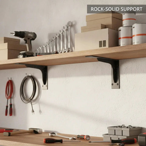 Heavy Duty Triangular Wall Bracket For Floating Desks And Shelves In Black Or White Finish Built With Q235 Steel For Rock Solid Support
