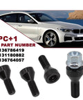 Premium Lug Wheel Studs Kit For Your BMW Z4 Z3 M6 M5 M3 135is 135i 128i Heavy Duty Car Wheel Bolts Bolt Set Replacement OEM 36136786419 Reliable And Tough, 4-piece black steel set