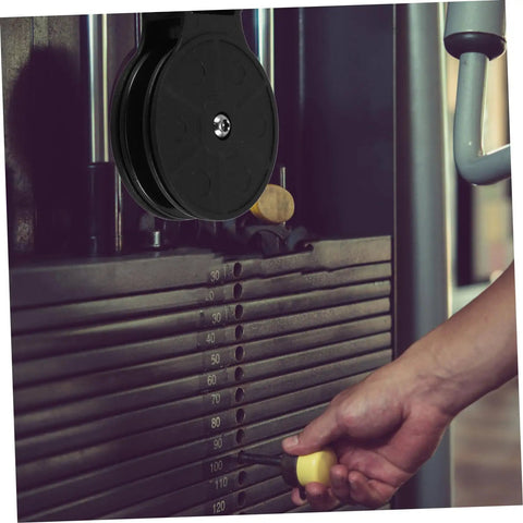 Cable Pulley System For Gym Heavy Duty Lifting Wheel Roller Workout Equipment For Gym Grade Arm Strengthening With Smooth Operation And Universal Bearing Pulleys For Quick Easy Training Sessions, black pulley on weight stack