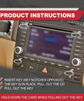 Pin Style Car Radio Removal Kit With DIN Release Keys 4 Pack shown in action on car stereo