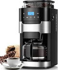 Fresh Ground Bean To Cup Drip Coffee Maker With Built In Auto Grinder Programmable Grind And Brew 24 Hour Timer and coffee cup.
