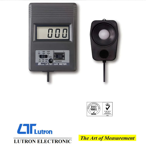 Pocket Lux Meter Digital Light Reader With High Accuracy Plus Two Digit Resolution Multi Range Illuminance Photometer For Lux And FC Super Handy Compact Tester With Large LCD Display, front view