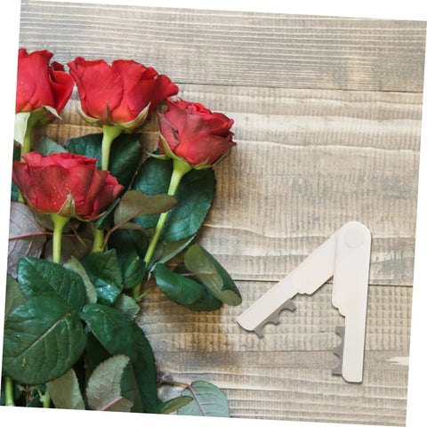 Rose Thorn Remover Tool And Leaf Stripper For Roses Burrs Removal For Gardening DIY Floral Art Home And Flower Shop Use Easy Thorn Cleanup And Pruning, white pack of 2
