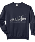 Ultralight Gyrocopter Pilot Aviation Sweatshirt For Men And Women Dope Flyers Wardrobe Gift Idea with evolution graphic