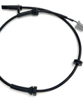 Premium Garage Approved Pair Of Front Abs Wheel Speed Sensors For 2008-2014 Nissan Rogue And 2007-2013 Nissan X Trail 2.5L No Sweat Drop In Bolt On Swap Quality Fix - front view of sensor wire with connectors.