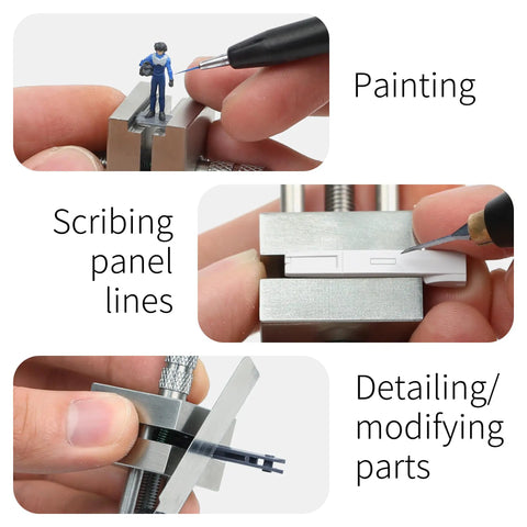 Mini Precision Vise For Hobby And Model Making, Stainless Steel Bench Clamp Hand Tool Built To Last, The Real Workhorse For Precise, Clean Detail Work In Your Shop, holding model parts for painting