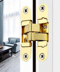 Three Dimensional Invisible Door Hinges For Wooden Doors With 180 Degree Inside And Outside Opening, Hidden Concealed Hinge