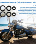 Harley Davidson Fuel Line Quick Disconnect O Ring Kit With Leak Proof Seals Two Sets Of Six O Rings 1999 and Newer Motorcycles