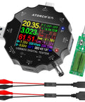 Must Have Power Meter Tester For Chargers And Power Banks Real Time Voltage Current Power Energy Capacity Resistance Temperature 3.6 To 32 Volt 0 To 5 Amp PD QC Fast Charge Standards Includes USB Load Tester Alligator Clip Cable