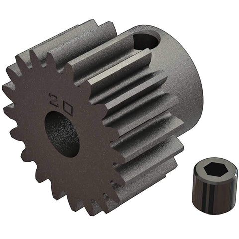 20T 0.8 Mod Pinion Gear For 4x4 RC Rigs, BLX 3S Compatible, Heavy-Duty Metal Pinion, AR310876 Replacement Part with set screw