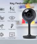 1080P Indoor Security Camera Set, 2 Pack Full HD WiFi Surveillance Cams With 2 Way Audio, Motion Alerts, Night Vision features