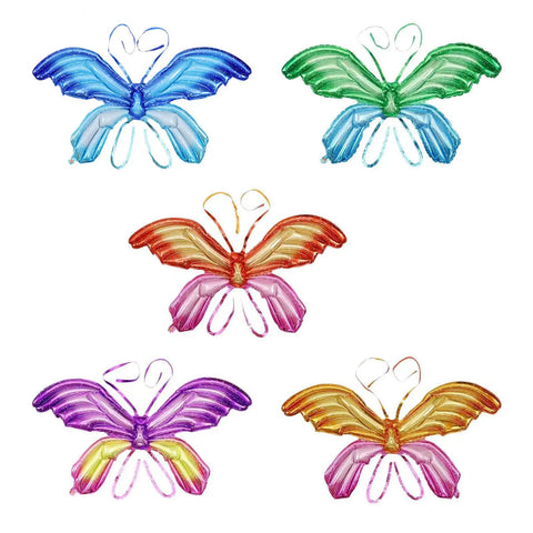 Fairy Wing Balloon Costume Set for Halloween Party and Cosplay, five colorful butterfly designs.