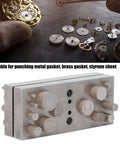 14 Piece Round Disc Cutter Set 2.7 To 16 mm Punch Die Kit For Jewelry Making And Metal Craft With Flat Bottom Design in use