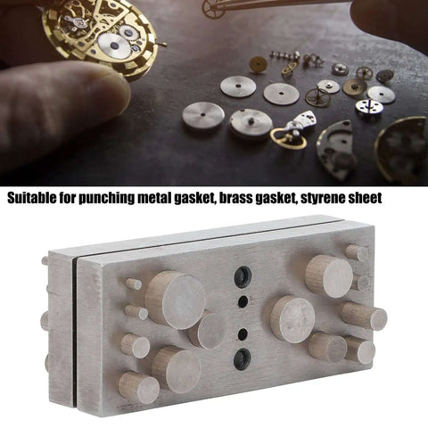 14 Piece Round Disc Cutter Set 2.7 To 16 mm Punch Die Kit For Jewelry Making And Metal Craft With Flat Bottom Design in use