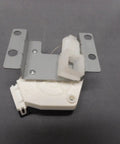 Front view of Washer Clutch and Drain Motor Assembly DC31-20014C Replacement, white plastic and metal parts