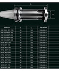 Beefed Up Bt40 Collet Boring Head Clamp Built Damn Tough With Stainless Steel for precision milling dimensions table.