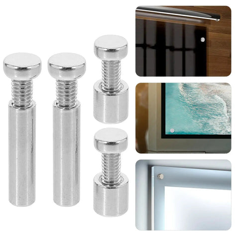 Six Piece Picture Frame Hardware Kit With Silver Iron And Carbon Steel Screws For Easy Setup And Solid Frame Support