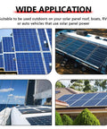 Heavy Duty 10 Foot 12 Awg Solar Panel Extension Cable Pair With Slick Male Female Connectors For Rv Camper Top Shelf Roof Rack Power Run Zero Sweat Plug And Play Solar Wiring Adapter Kit In Red And Black used on solar panels across boats, RVs, and rooftops.