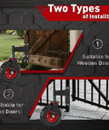Heavy Duty Gate Wheel 8 Inch Swivel Caster With Spring Loaded 360 Degree Rotation, 650Lb Capacity for Wood and Metal Gates installed