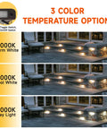7 Inch LED Hardscape Lighting Kit With 5W Output Outdoor Step Lights Three CCT Options 3000K 4000K 5000K