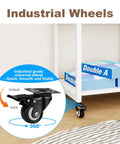 Industrial wheels on Three Tier Movable Heat Press Table With Foldable Stand And Workbench For Heat Transfer Machines Space Saving Design