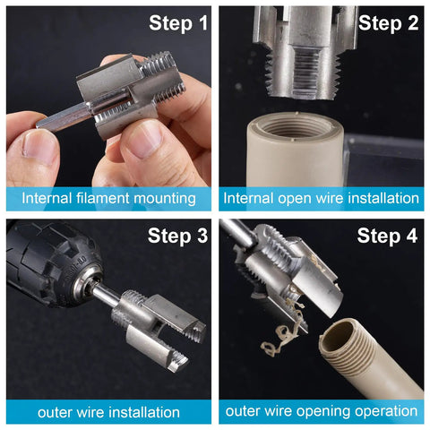 Super Duper Handy Dual Size Pvc Pipe Threading Kit! step by step guide for internal and external threading on pipes.