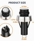 GS4 Igniter Button Replacement dimensions for Genesis II and Spirit II gas grills, showcasing size details and connector view.