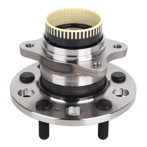 Front view of Set Of 2 Rear Wheel Bearing Hub Assemblies With ABS For Hyundai Azera Sonata Tucson Sportage And Kia Cadenza Optima Rondo
