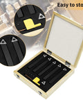 Five Piece One Half Inch Indexable Carbide Turning Inserts Holder Set For Lathes With Replaceable Tips And Rotatable Edges Includes Carbide Inserts TCMT16T304 And Spare Screws For Lathe Tools shown in storage case
