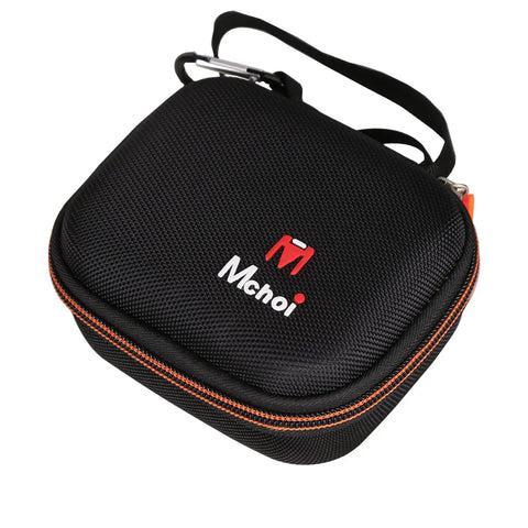 Mchoi Hard Carrying Case Fits for PREXISO 2-in-1 Laser Tape Measure,Digital Distance Meter, EVA Portable Storage Case Shockproof, Case Only, black with orange zipper.
