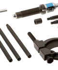 Components of Beefy External Puller For Bearing And Gear Removal, 11.2 Ton Capacity, 32.5 Inch Reach, forged steel construction