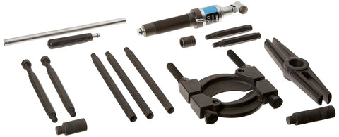 Components of Beefy External Puller For Bearing And Gear Removal, 11.2 Ton Capacity, 32.5 Inch Reach, forged steel construction