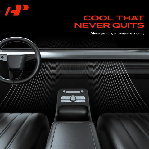Premium AC Compressor With Clutch Replacement Straight Up Built Tough For Knockout Cooling On Your Daily Driver Compatible With Chevrolet Gmc Sierra Tahoe Yukon 60l Lfa 7sas18a Pag 46 Oil 4 Groove displayed in vehicle cockpit with sleek controls.