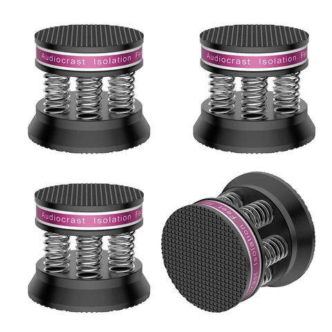 4Px Spring Speaker Spike Pads For Killer Isolation And Vibration Dampening Aluminum Non Slip Floor Protectors For HiFi Amps DAC Turntables And Speakers To Boost Clarity Bass And Soundstage