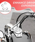 Motorcycle Foot Pedal Mount Kit With Metal Foot Pegs And Silver Spring Washers For Enhanced Stability And Easy Install Universal Footrest Bolt Set With Two Pins on motorcycle handlebar