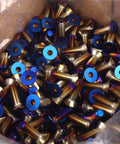 Premium Heavy Duty Steering Wheel Screw Bolts M5 X 16mm Burnt Blue Anodized 304 Stainless Steel Car Hardware in a pile.