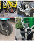 Heavy Duty 304 Stainless Steel Garden Chain With A Slick Polished Look Perfect For Backyard Dog Tethers Decorative Railings And Chandelier Hanging rust proof chain securing bikes and vehicles.