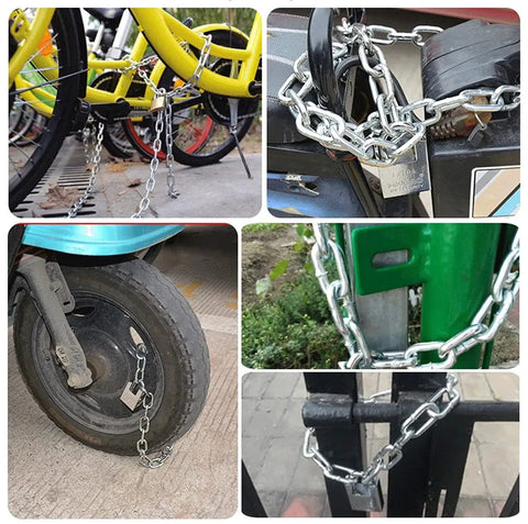 Heavy Duty 304 Stainless Steel Garden Chain With A Slick Polished Look Perfect For Backyard Dog Tethers Decorative Railings And Chandelier Hanging rust proof chain securing bikes and vehicles.