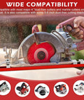 Wide compatibility of Heavy Duty Aluminum Circular Saw Guide Rail For 12-Inch Saws Precision Adjustable Base Guide in use with circular saw