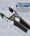 Six Inch Heavy Duty Spring Clamps Pack Of 24 For Woodworking And Carpentry, Black Metal Jaw Opening Three Inches