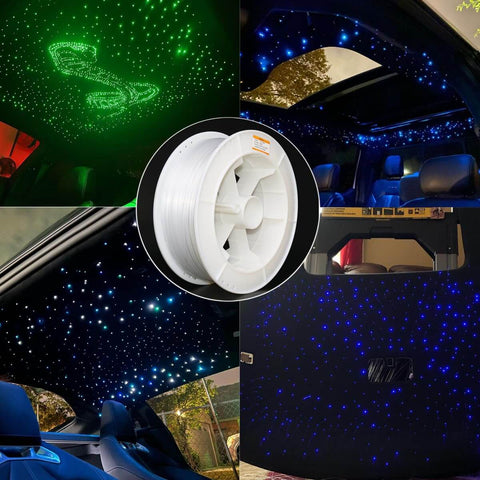 End Glow PMMA Fiber Optic Roll Cable 0.75 Millimeter Diameter 8858 Feet Long 2700 Meters for Starlight Kits and Sky Ceiling Decor