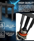 RSYEKU 2-jaw bearing puller, adjustable screw, 30–90 mm range, chrome-vanadium steel for removing bearings and gears
