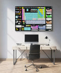 Ultimate Periodic Table Poster With 2500 Plus Data Points On Element Properties And Trends for easy study in office setting.