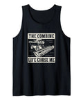 Black Harvester Driver Tank Top featuring 'Combine Life Chose Me' design, ideal for rough terrain, lightweight, durable.