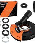 Universal 4.5 to 5 Inch Angle Grinder Dust Shroud Attachment 125mm Fits Most Brand Grinders For Heavy Duty Cleaning And Grinding