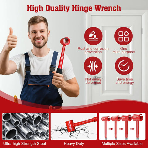 Man holding 4 In 1 Door Hinge Adjustment Tool Kit For Precise Hinge Gap Alignment In Residential And Commercial Installations