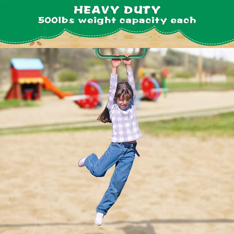 Six Pack 17 Inch Green Metal Playground Safety Handles For Indoor Outdoor Playsets And Swing Sets Heavy Duty Non Slip Grab Bars For Kids Playhouses Treehouses Jungle Gyms And Climbing Frames