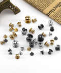 Badass Chicago Screws And Button Head Stud Rivets Sweet Top Tier Fasteners For Leathercraft DIY Crafts Featuring 50 Black Zinc Alloy Pieces.